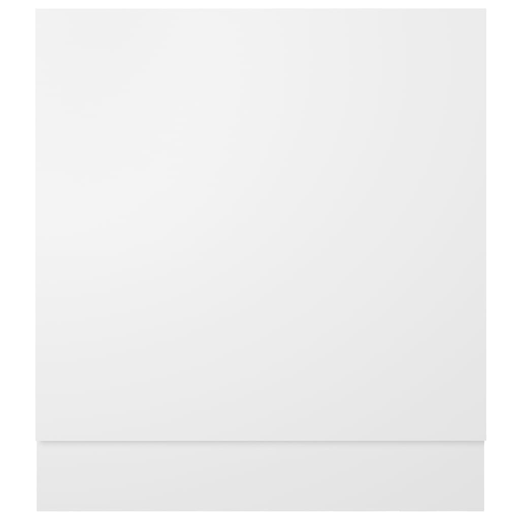 vidaXL Панел за съдомиялна машина, бял, 59,5x3x67 см, ПДЧ