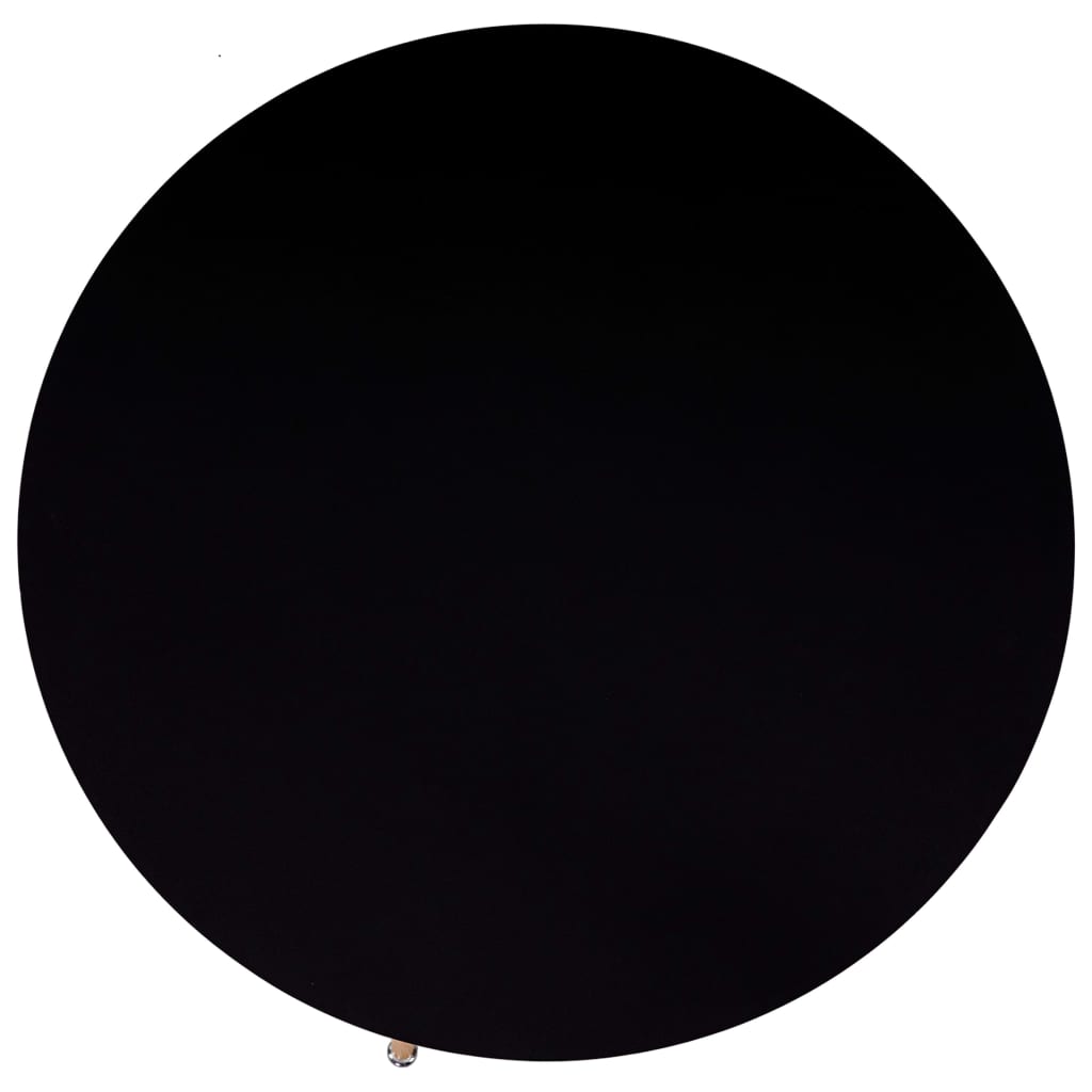 vidaXL Трапезна маса, черно и дъб, 90x73,5 cм, МДФ