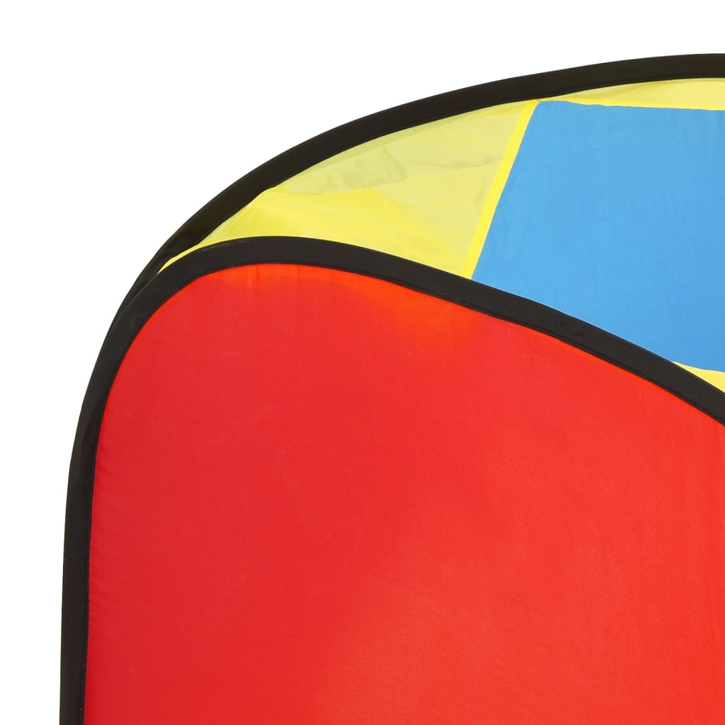 vidaXL Детска палатка за игра с 250 многоцветни топки 190x264x90 см