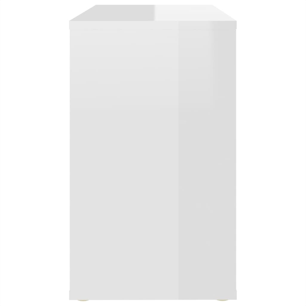 vidaXL Страничен шкаф, бял гланц, 60x30x50 см, ПДЧ