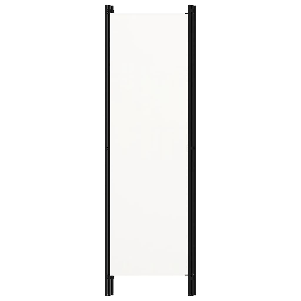 vidaXL Параван за стая, 3 панела, бял, 150x180 см