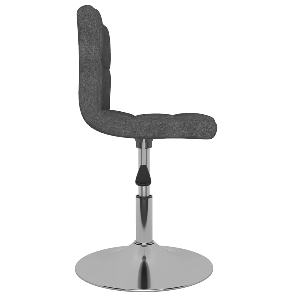 vidaXL Въртящи се трапезни столове, 6 бр, тъмносиви, текстил