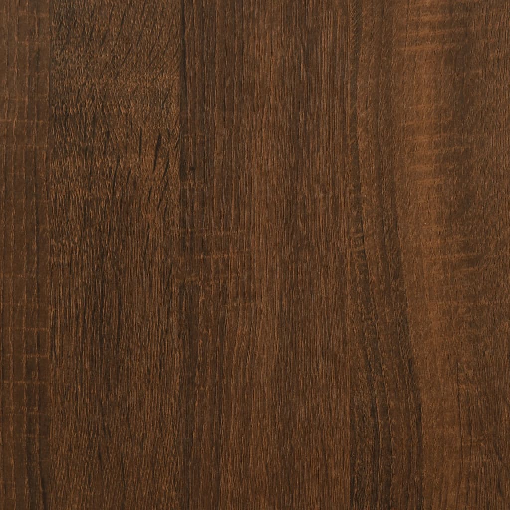 vidaXL Шкаф за винилови плочи, кафяв дъб, 71x34x36 см, инженерно дърво