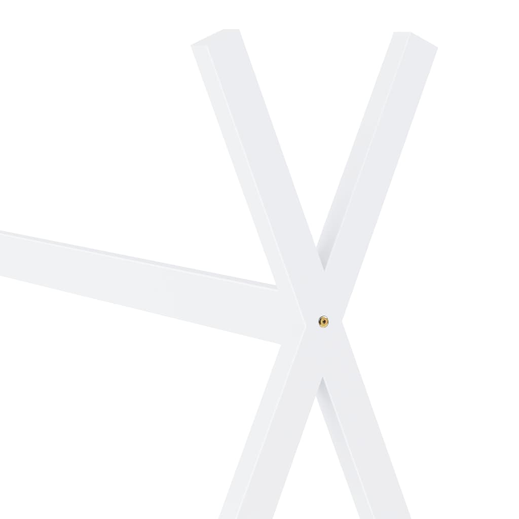 vidaXL Рамка за детско легло, бяла, бор масив, 80x160 см