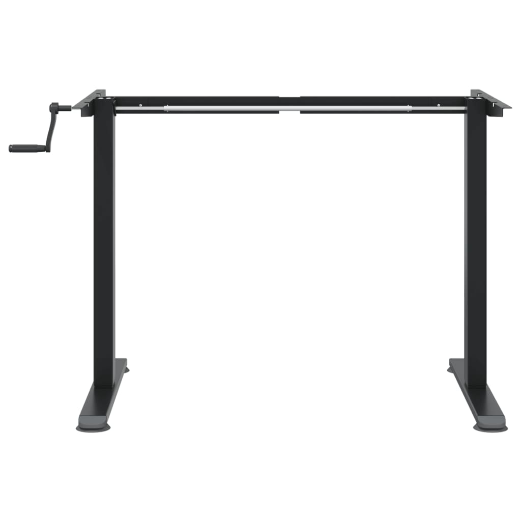 vidaXL Рамка за стоящо бюро черно (94-135)x60x(70-114) см стомана
