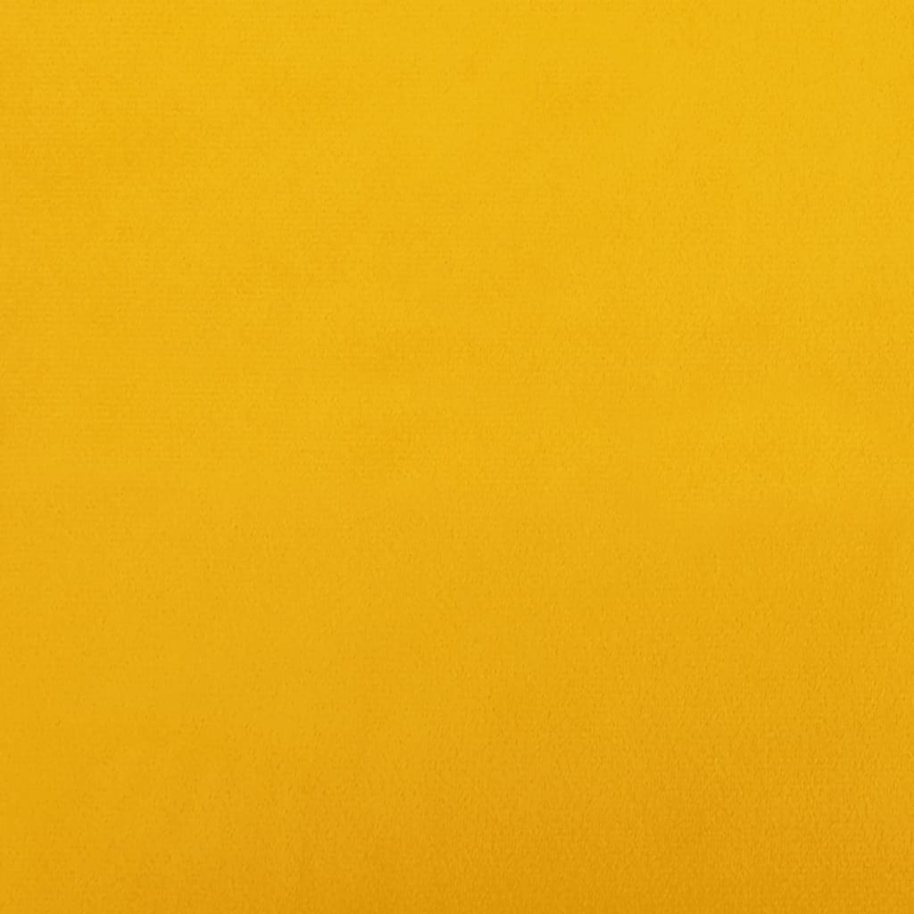 vidaXL Табуретка, горчица жълта, 60x60x36 см, кадифе