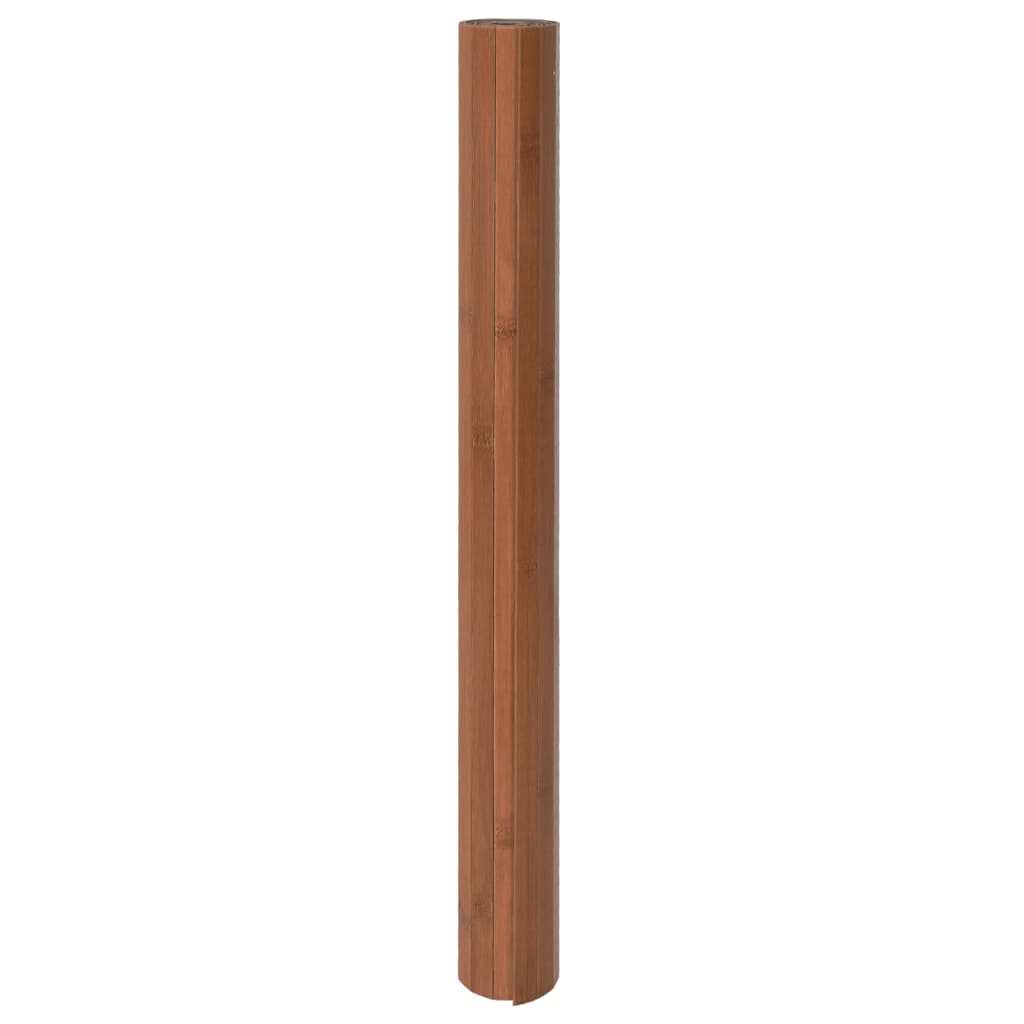vidaXL Килим, правоъгълен, кафяв, 100x200 см, бамбук