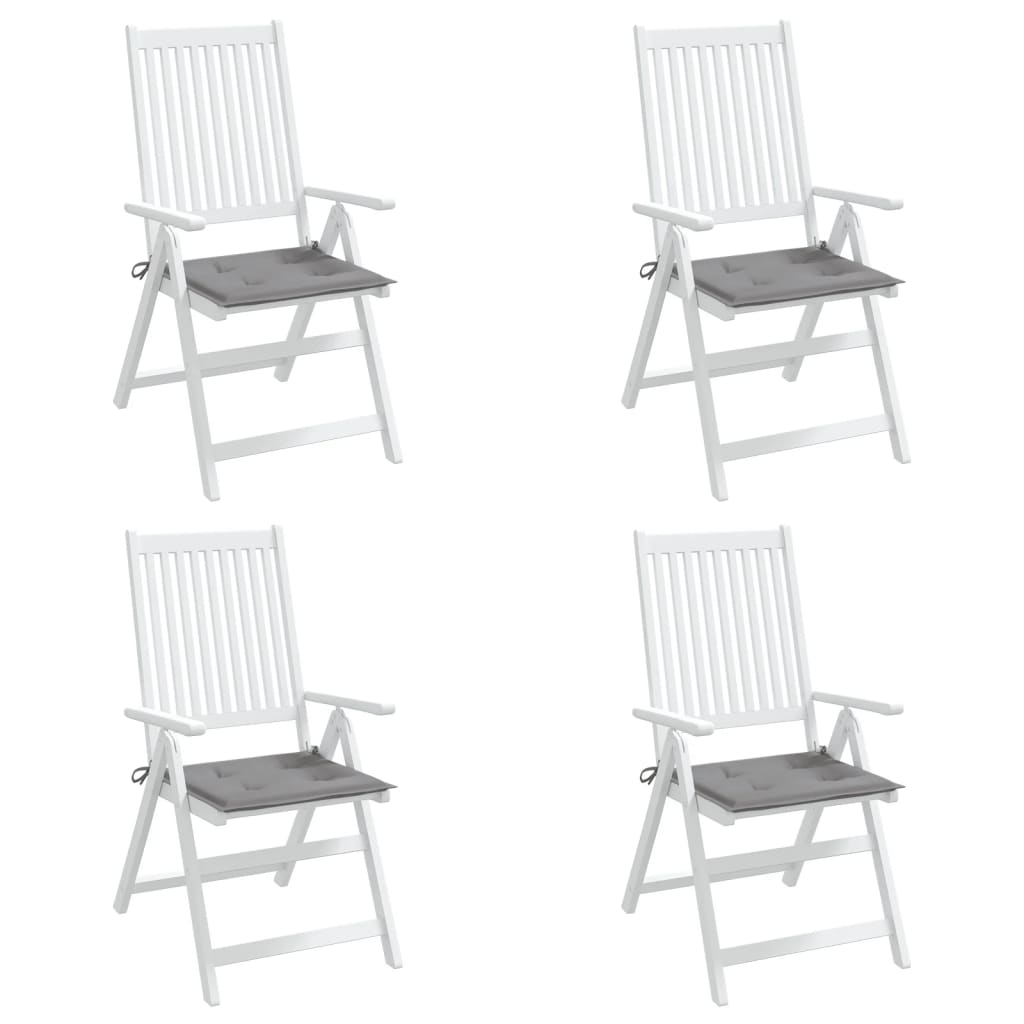 vidaXL Възглавници за столове 4 бр сиви 40x40x3 см Оксфорд плат