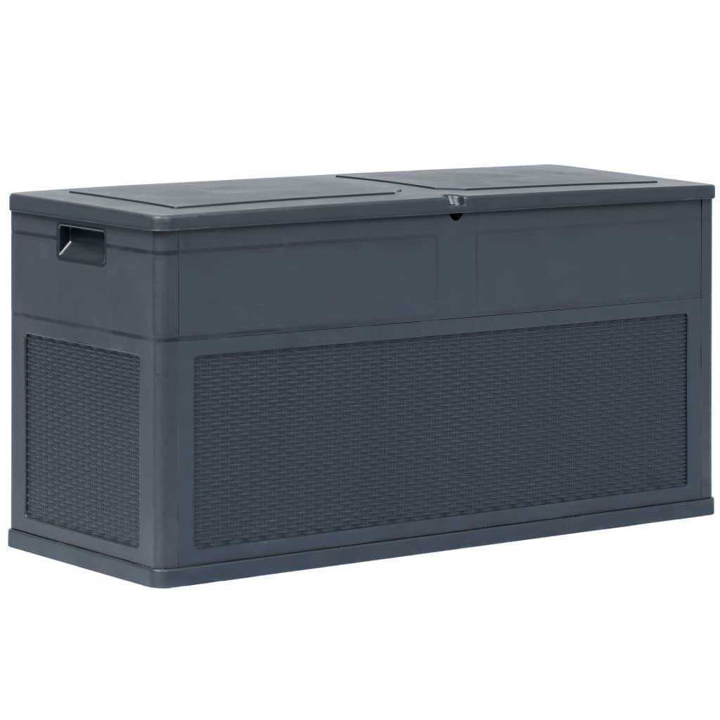 vidaXL Градинска кутия за съхранение, 320 л, антрацит