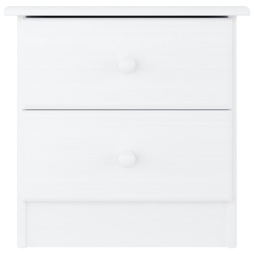 vidaXL Нощно шкафче бяло ALTA 41x35x41 см бор масив