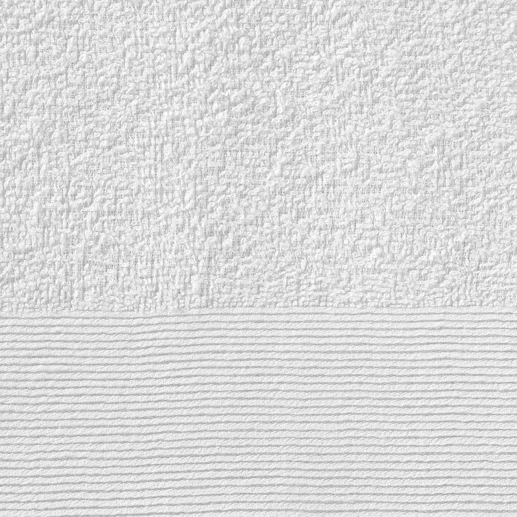vidaXL Кърпи за душ, 25 бр, памук, 350 г/м², 70x140 см, бели