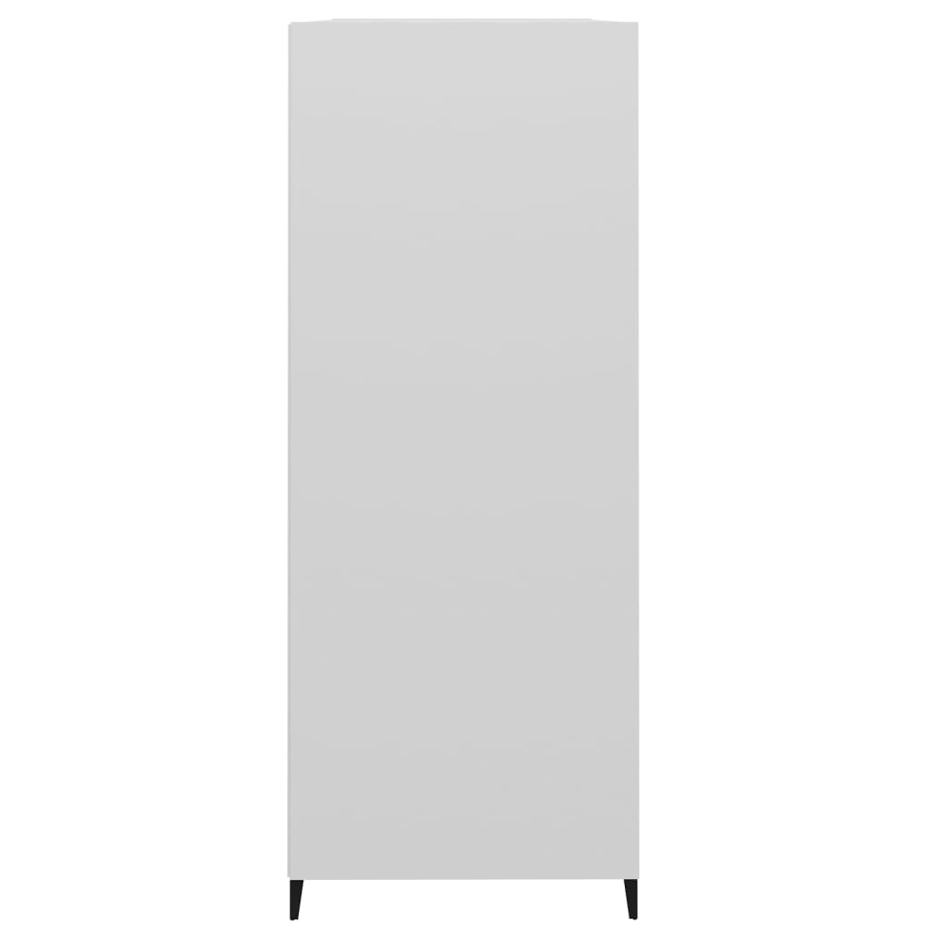 vidaXL Сайдборд, бял гланц, 69,5x32,5x90 см, инженерно дърво