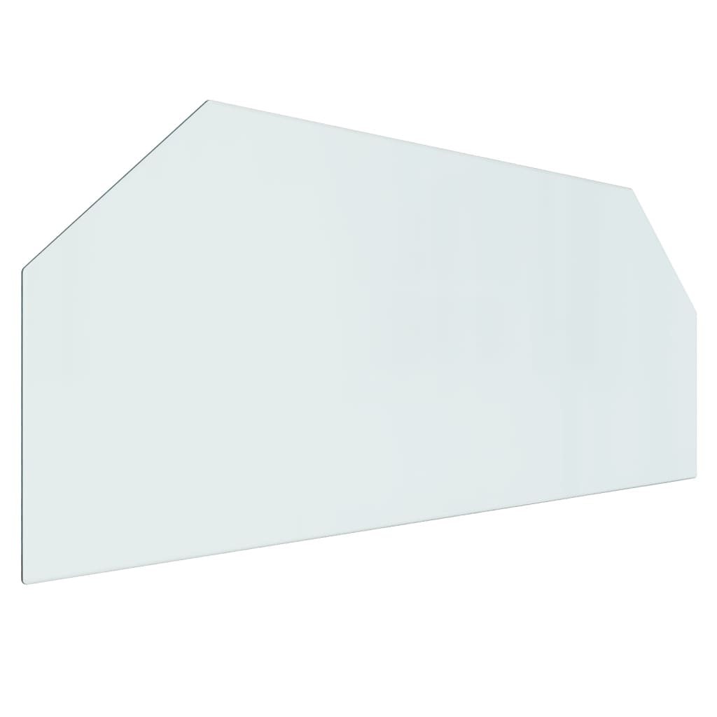 vidaXL Стъклена подложка за камина, шестоъгълна, 120x50 см