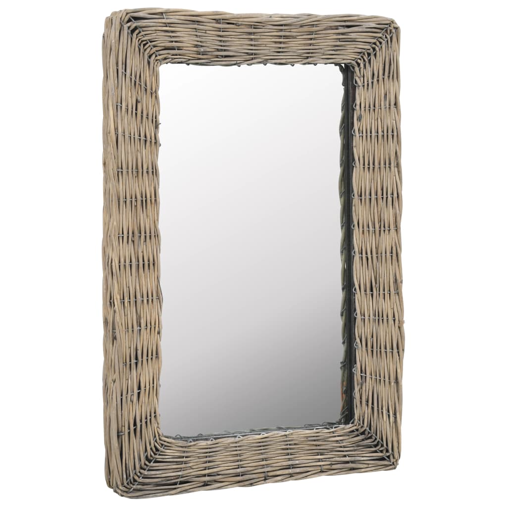 vidaXL Огледало, ракита, кафяво, 40x60 см