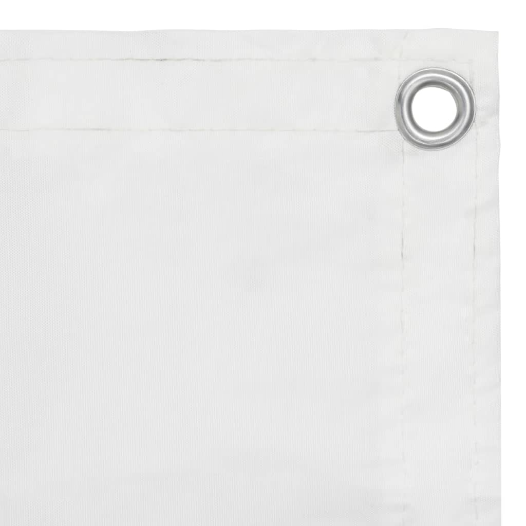 vidaXL Балконски параван, бял, 90x300 см, оксфорд плат