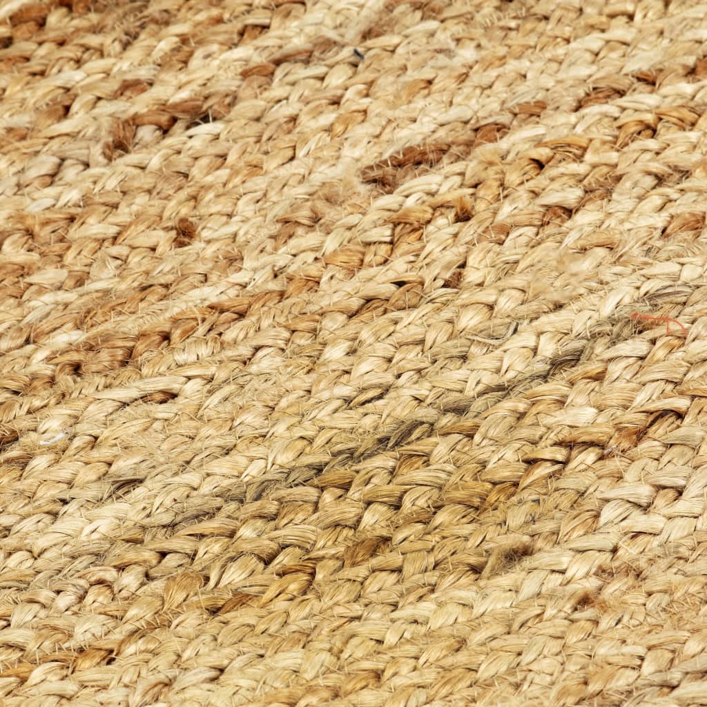 vidaXL Ръчно тъкан килим от юта, естествен цвят, 160x230 см