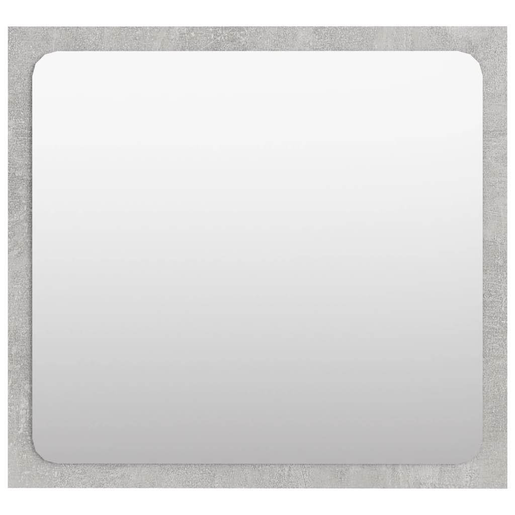 vidaXL Огледало за баня, бетонно сиво, 40x1,5x37 см, ПДЧ
