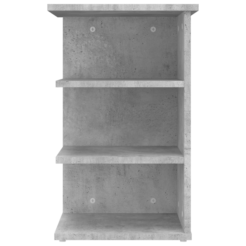vidaXL Страничен шкаф, бетонно сив, 35x35x55 см, ПДЧ