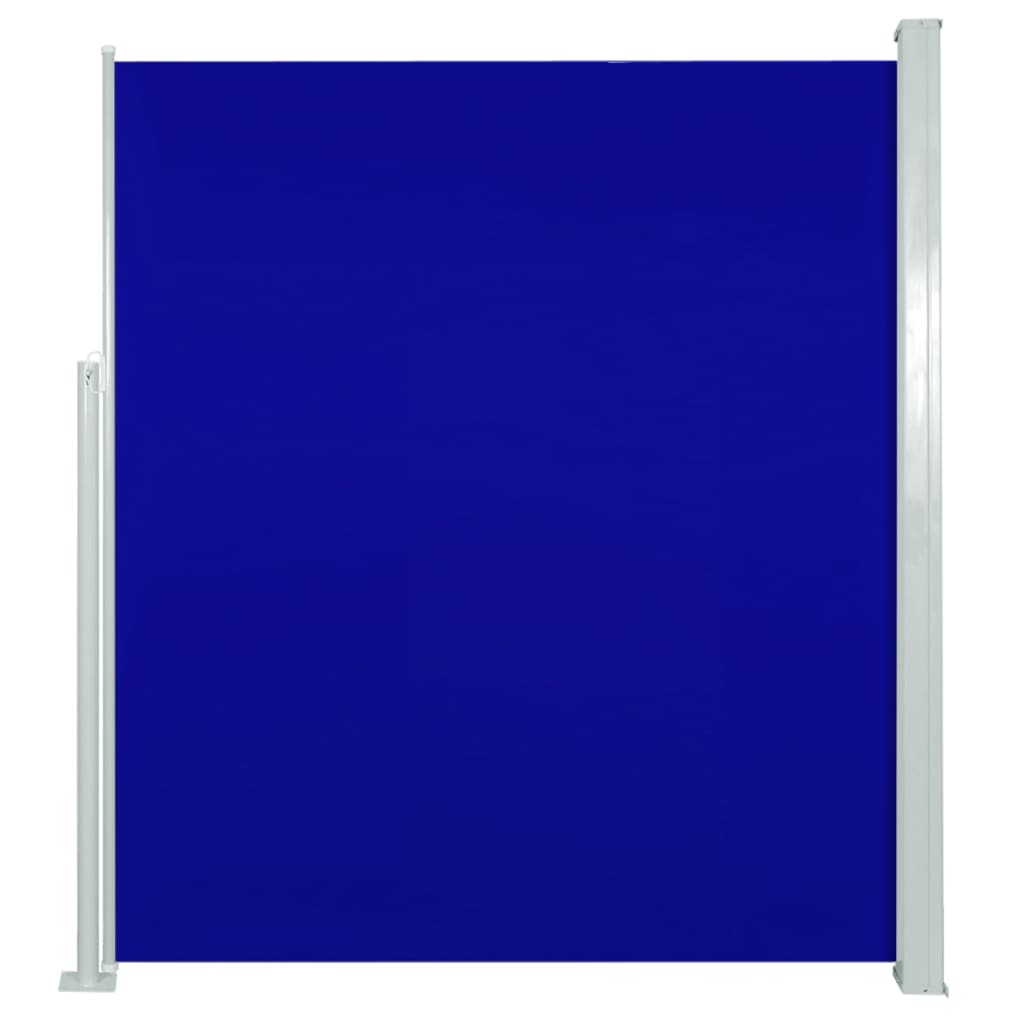 vidaXL Прибираща се дворна странична тента, 160x300 см, синя