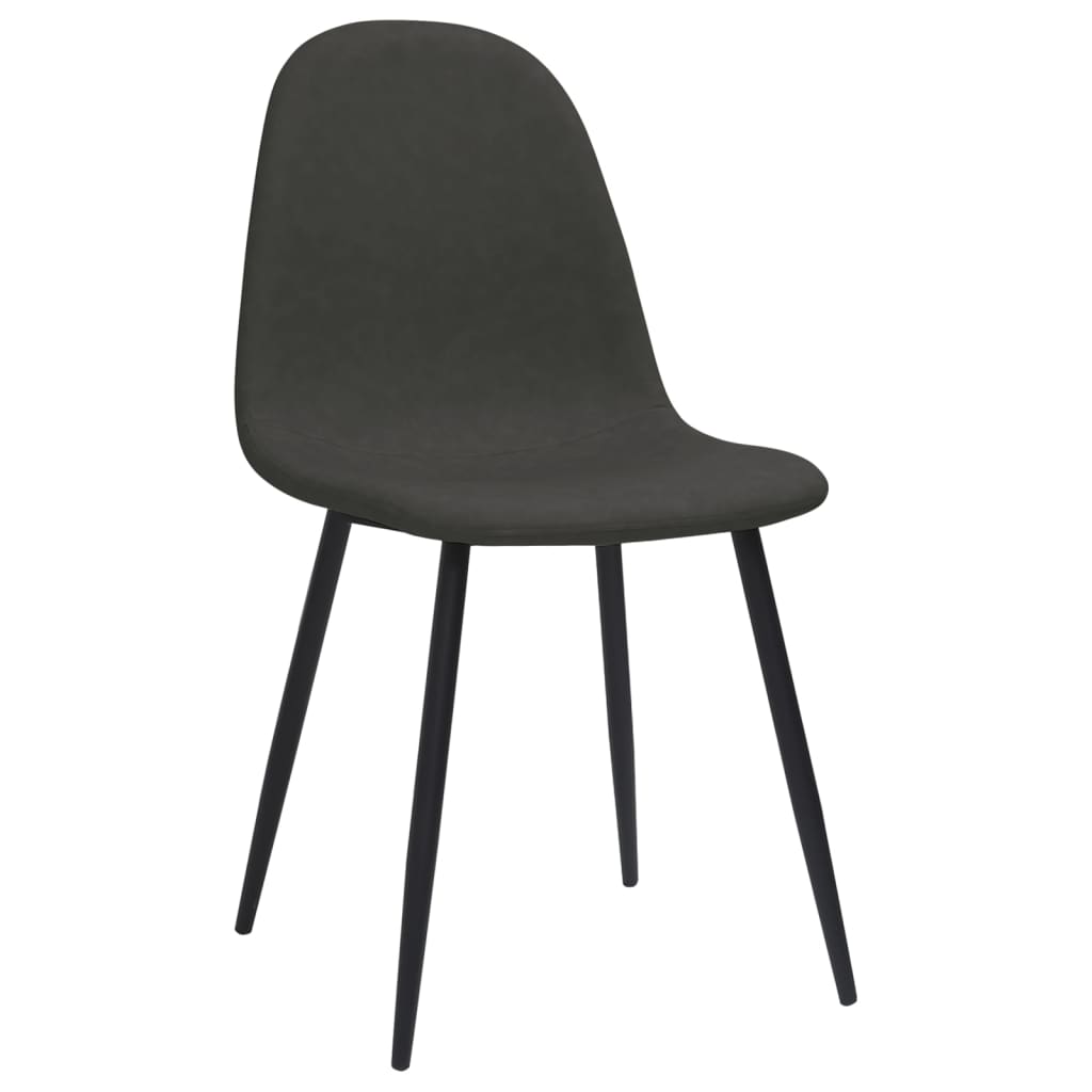 vidaXL Трапезни столове 4 бр 45x53,5x83 см черни изкуствена кожа