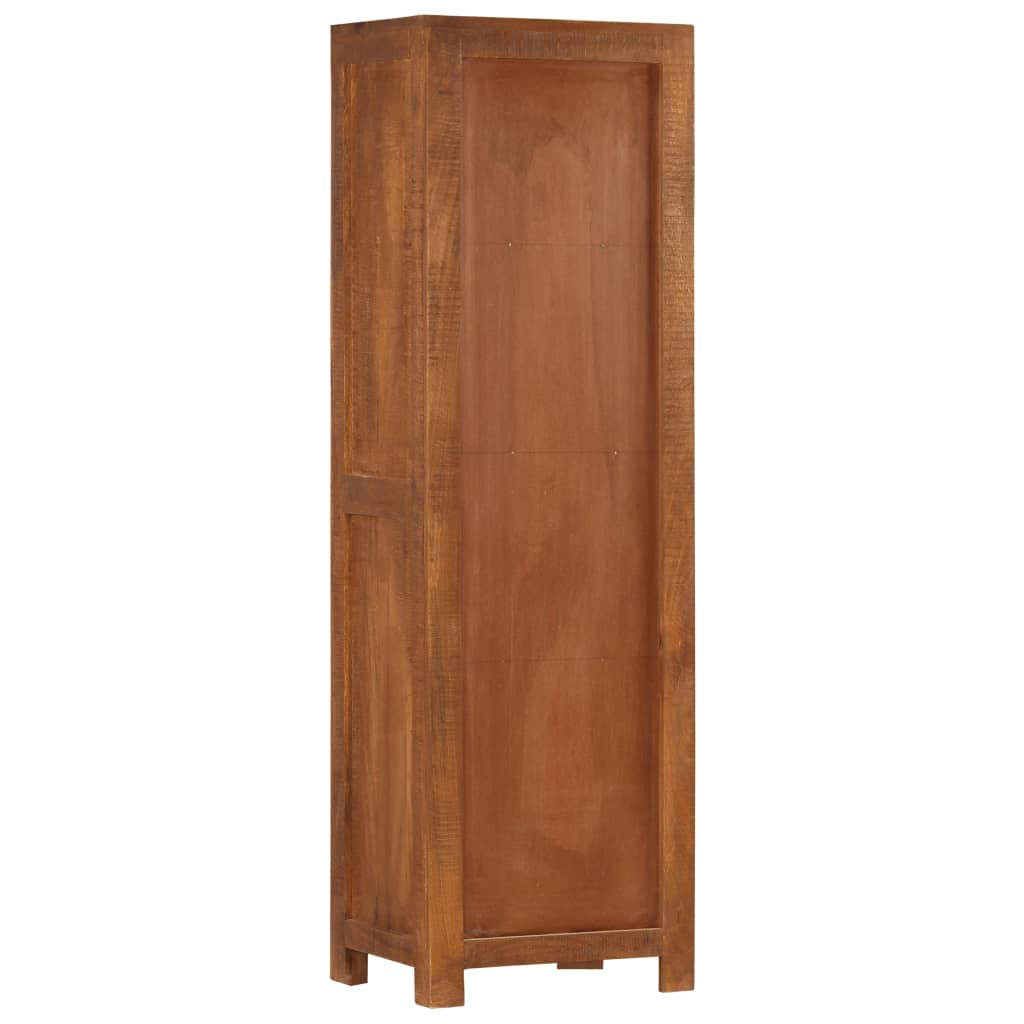 vidaXL Висок шкаф с 3 чекмеджета, 40x30x130 см, мангово дърво масив