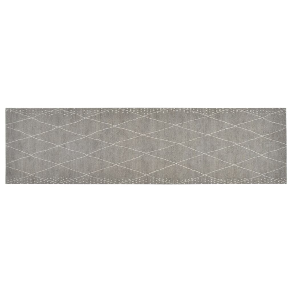 vidaXL Кухненско килимче, миещо, ромбове, 45x150 см, кадифе