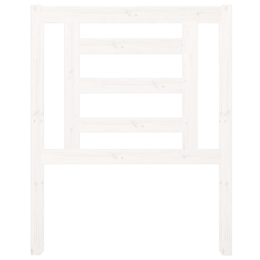 vidaXL Горна табла за легло, бяла, 81x4x100 см, бор масив