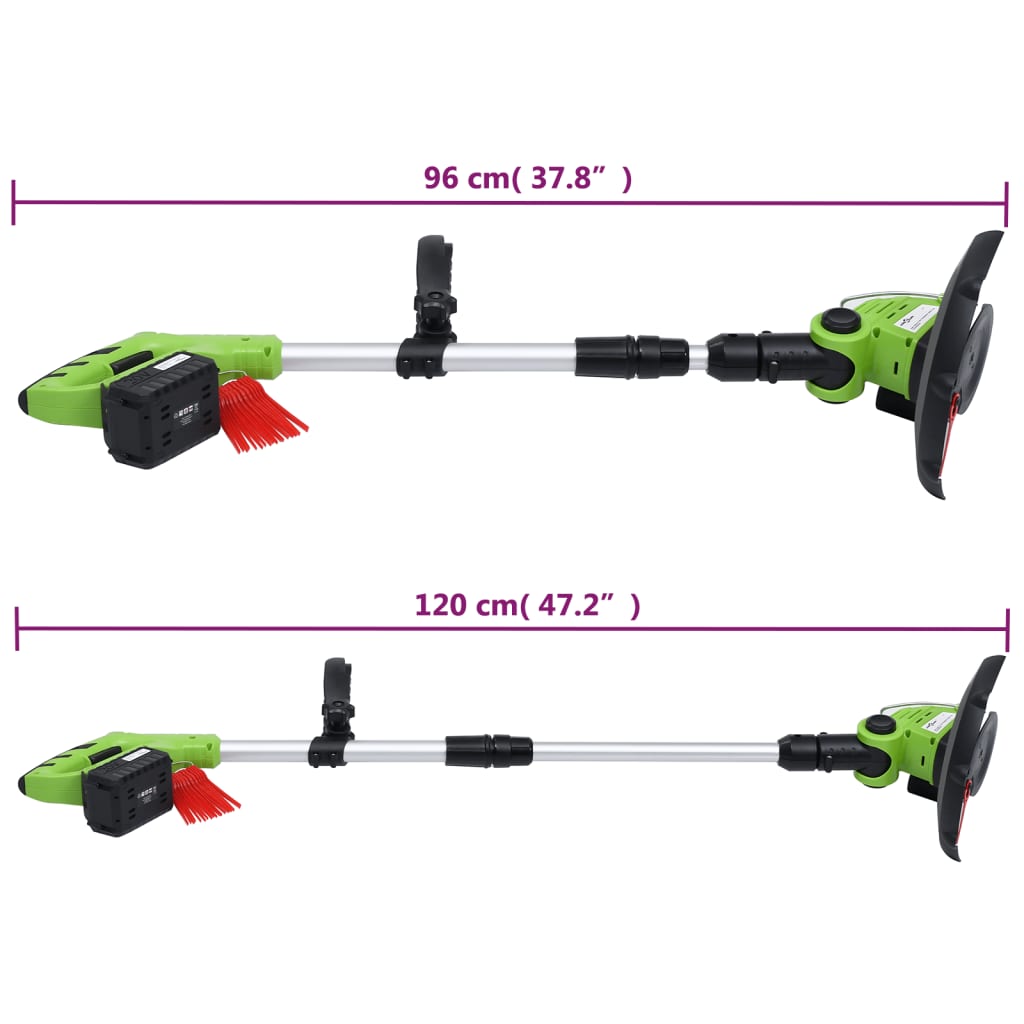 vidaXL Безжични градински инструменти от 2 части със зарядни и батерии