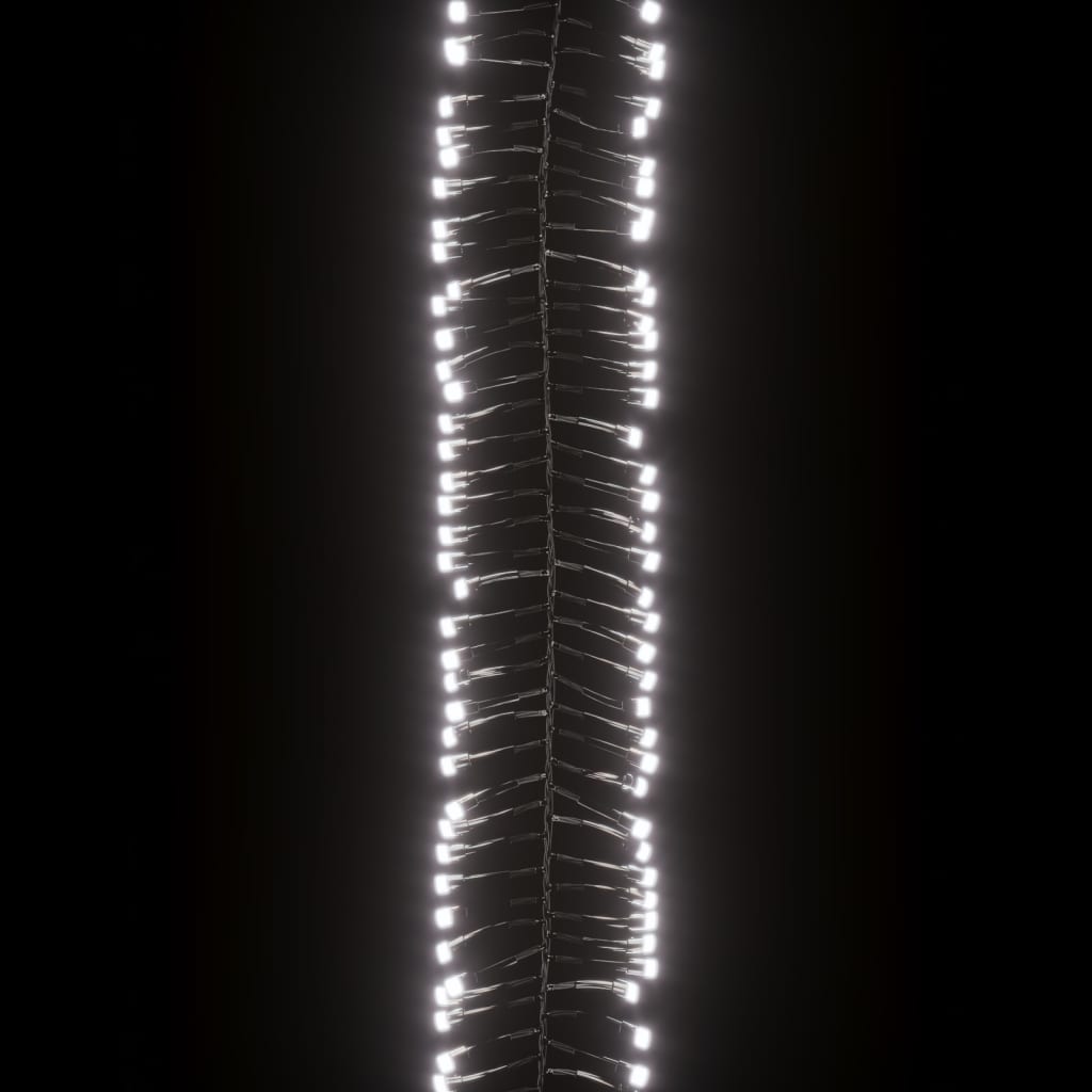 vidaXL LED клъстърен стринг с 2000 LED студено бяло 17 м PVC