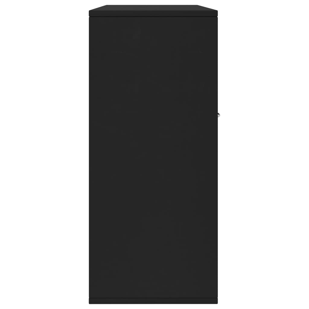 vidaXL Бюфет, черен, 88x30x70 см, ПДЧ