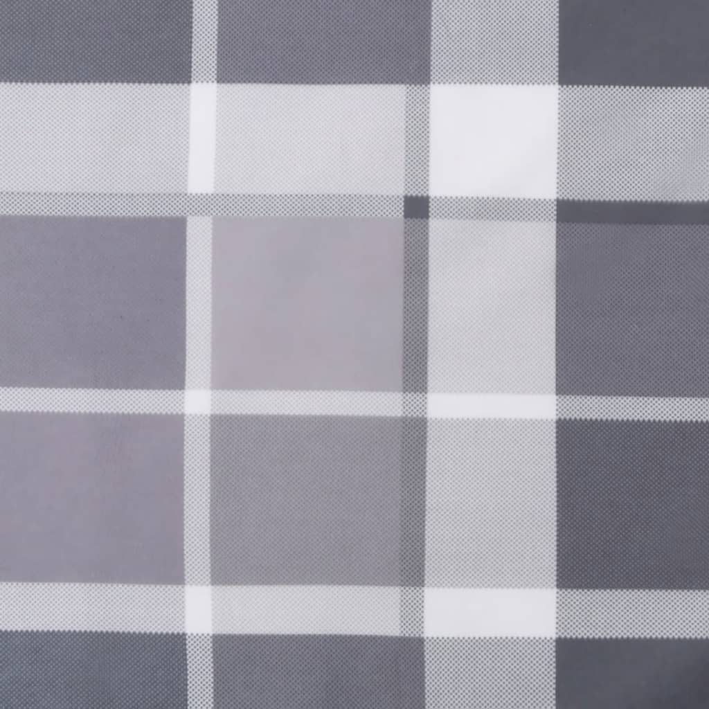vidaXL Палетна възглавница, сиво каре, 120x80x12 см, текстил