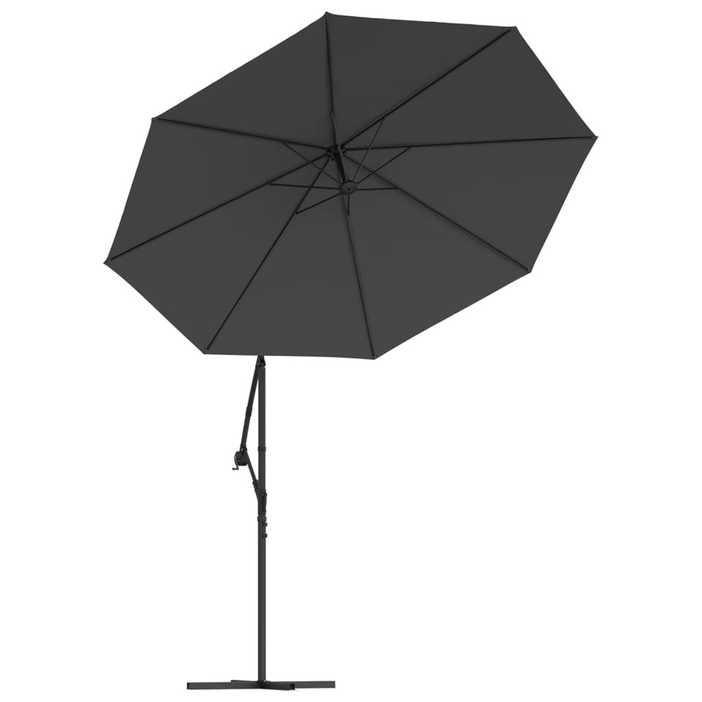 vidaXL Резервно покривало за чадър с чупещо рамо, антрацит, 350 см