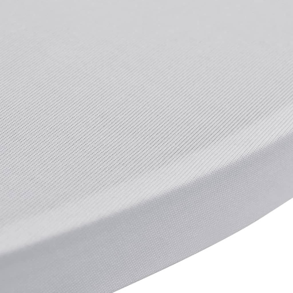 Еластични покривки за бар маси, диаметър 80 см, бели – 2 броя