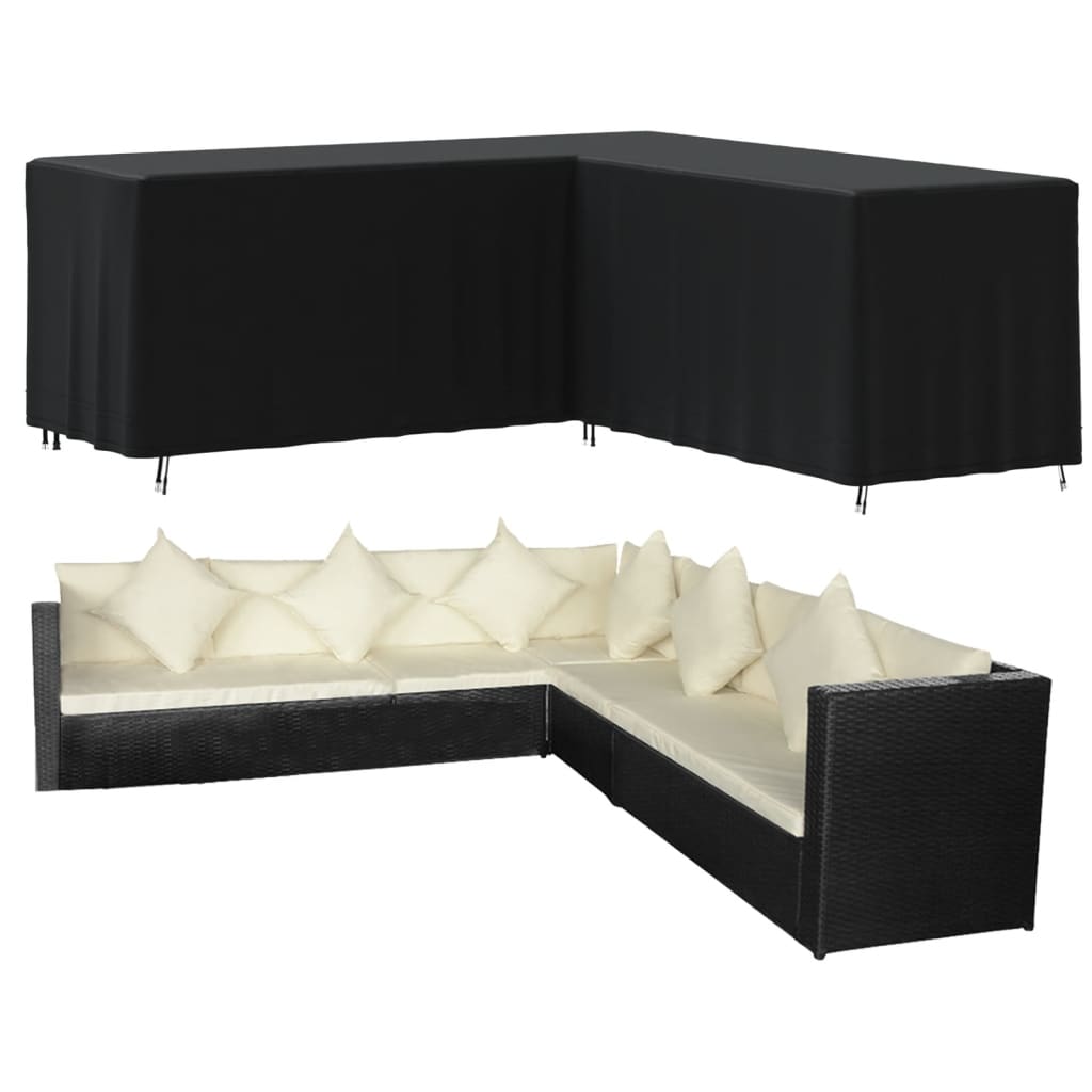 vidaXL Г-образни калъфи за дивани 2 бр 254x254x86 см 420D Оксфорд плат