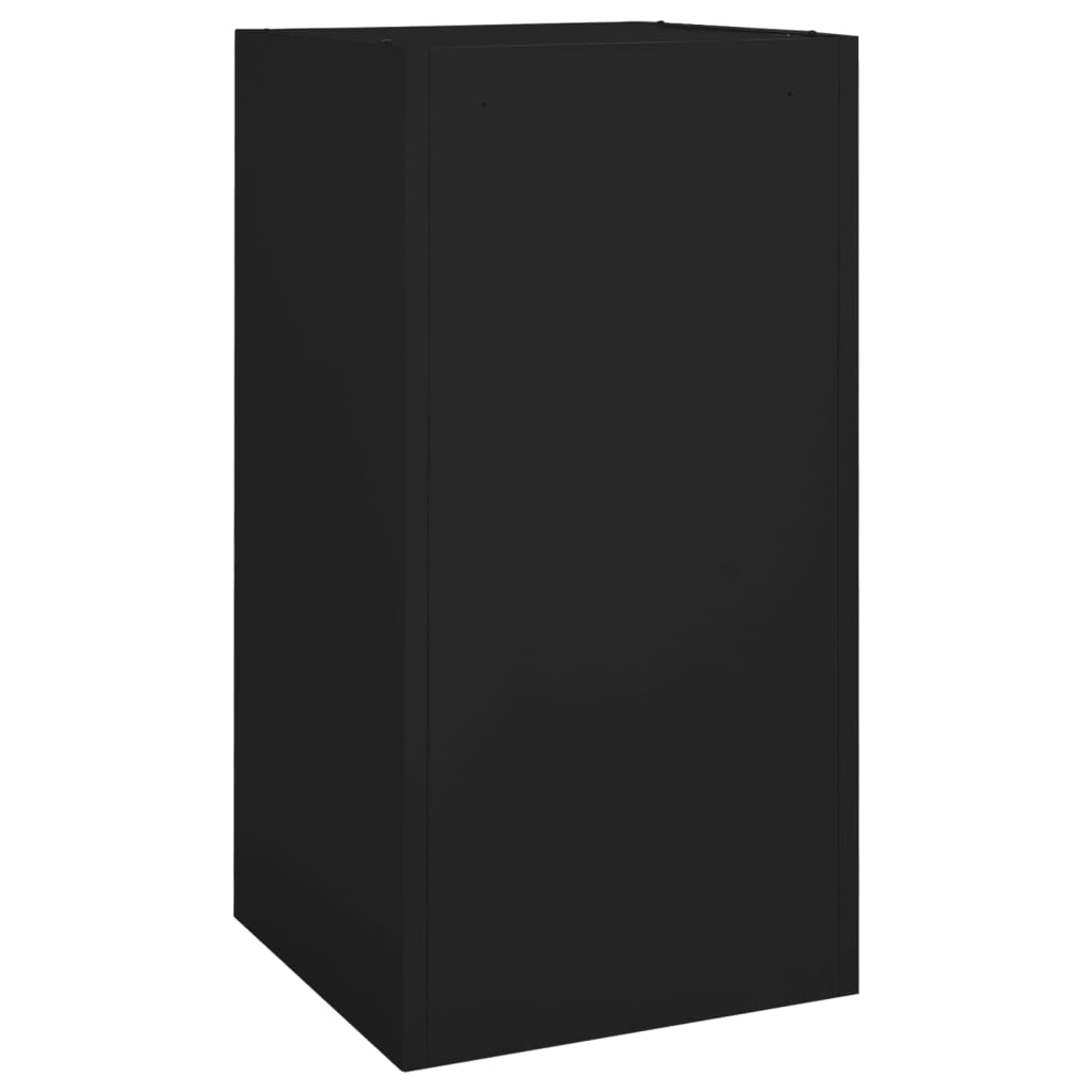 vidaXL Шкаф за екипировка за езда, черен, 53x53x105 см, стомана