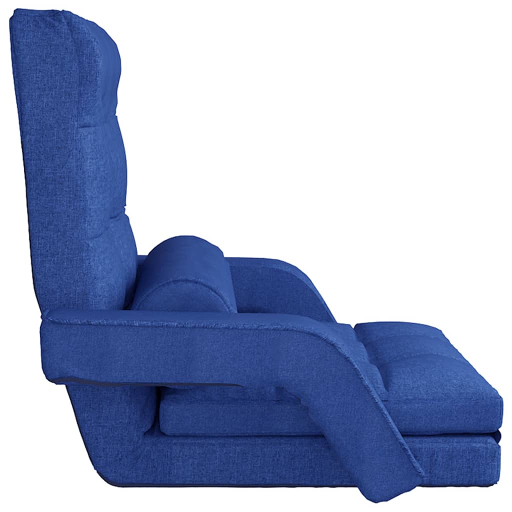 vidaXL Сгъваем подов стол с функция легло, син, текстил