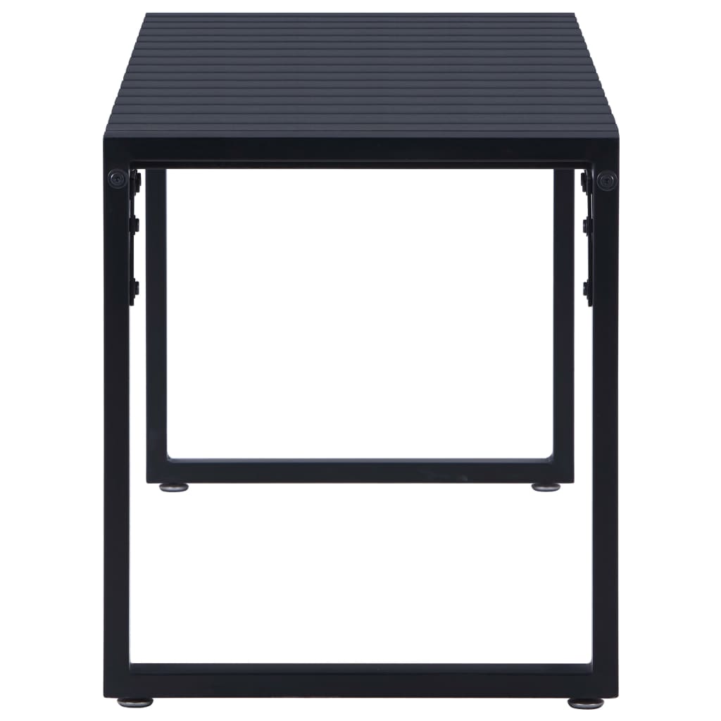 vidaXL Градинска пейка, 120,5 см, PS дъска, черна