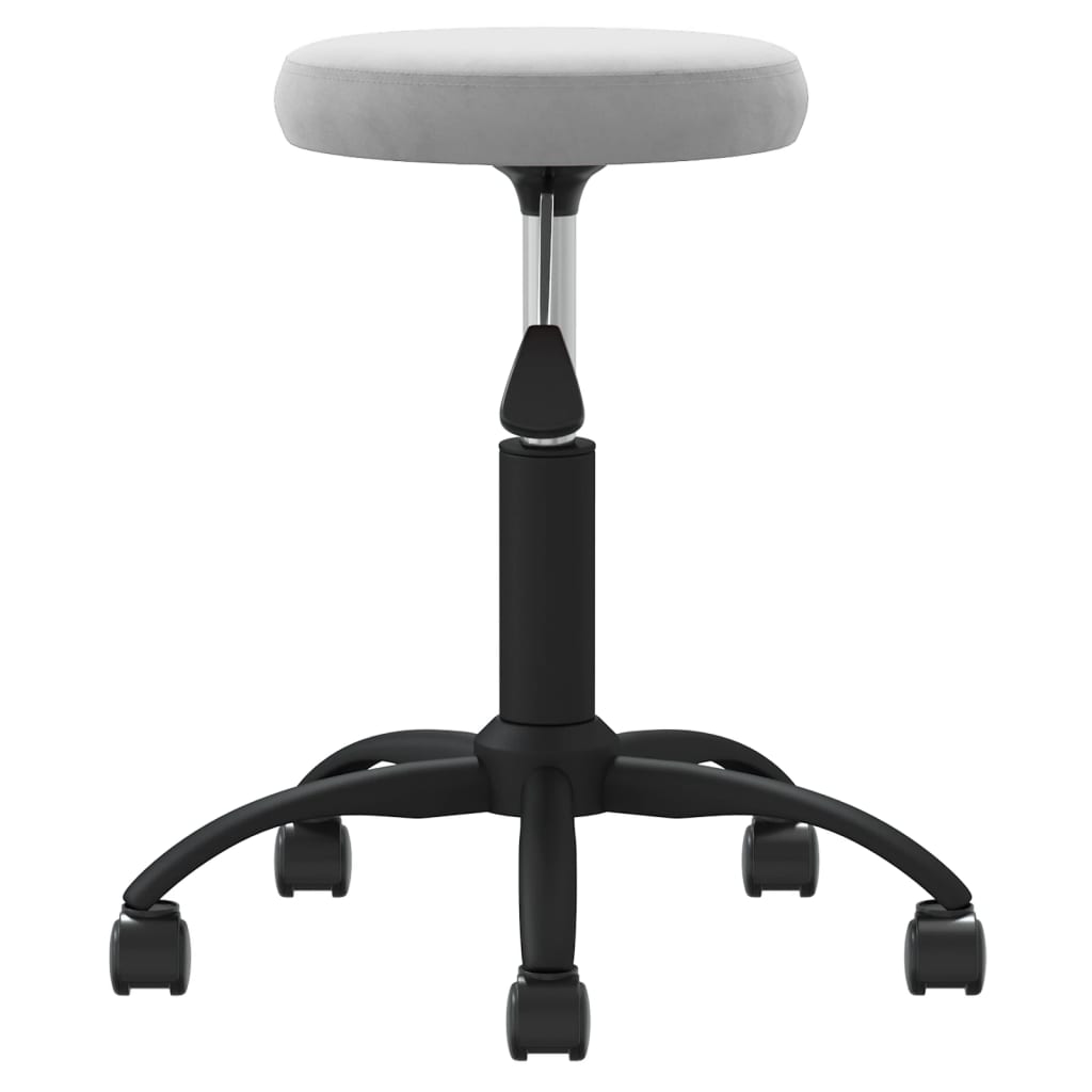 vidaXL Масажен стол, кадифе, светлосиво