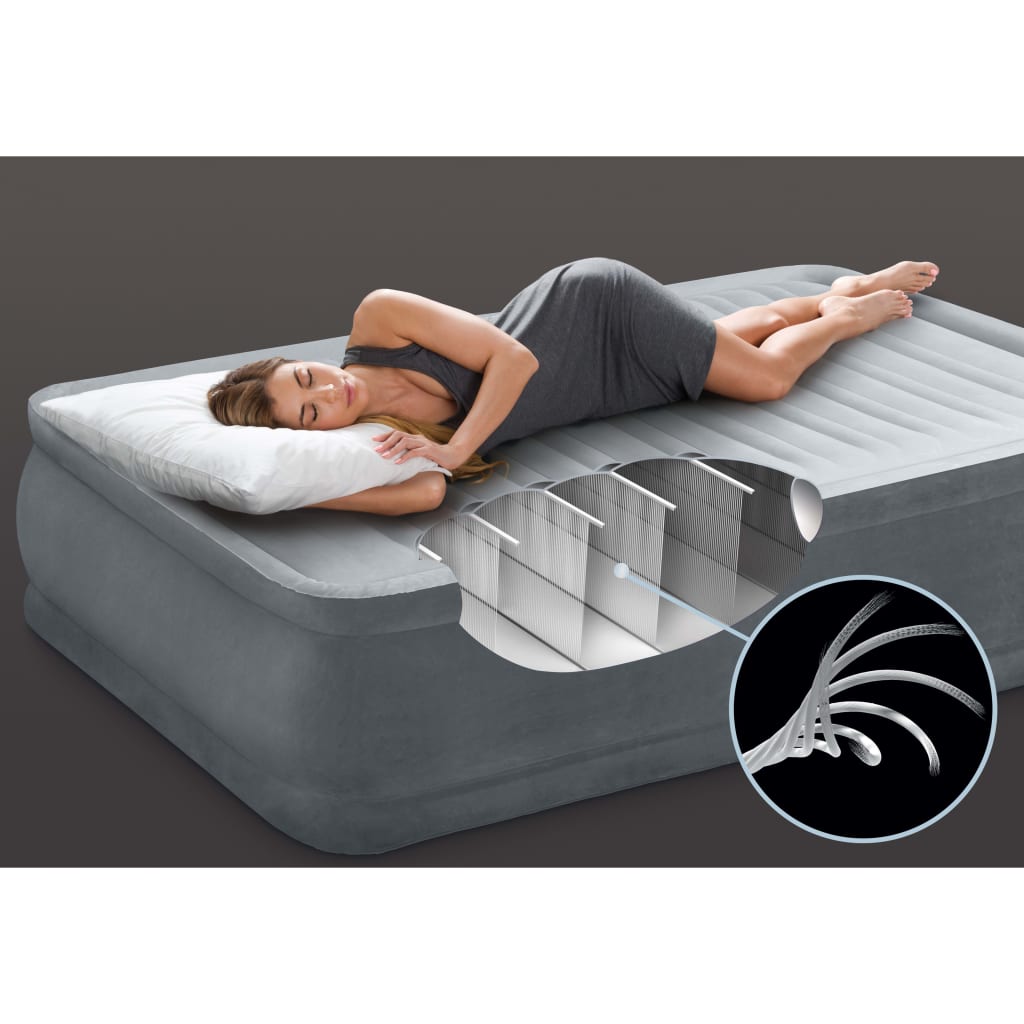 Intex Надуваемо легло Dura-Beam Deluxe Comfort Plush 99x191x46 см