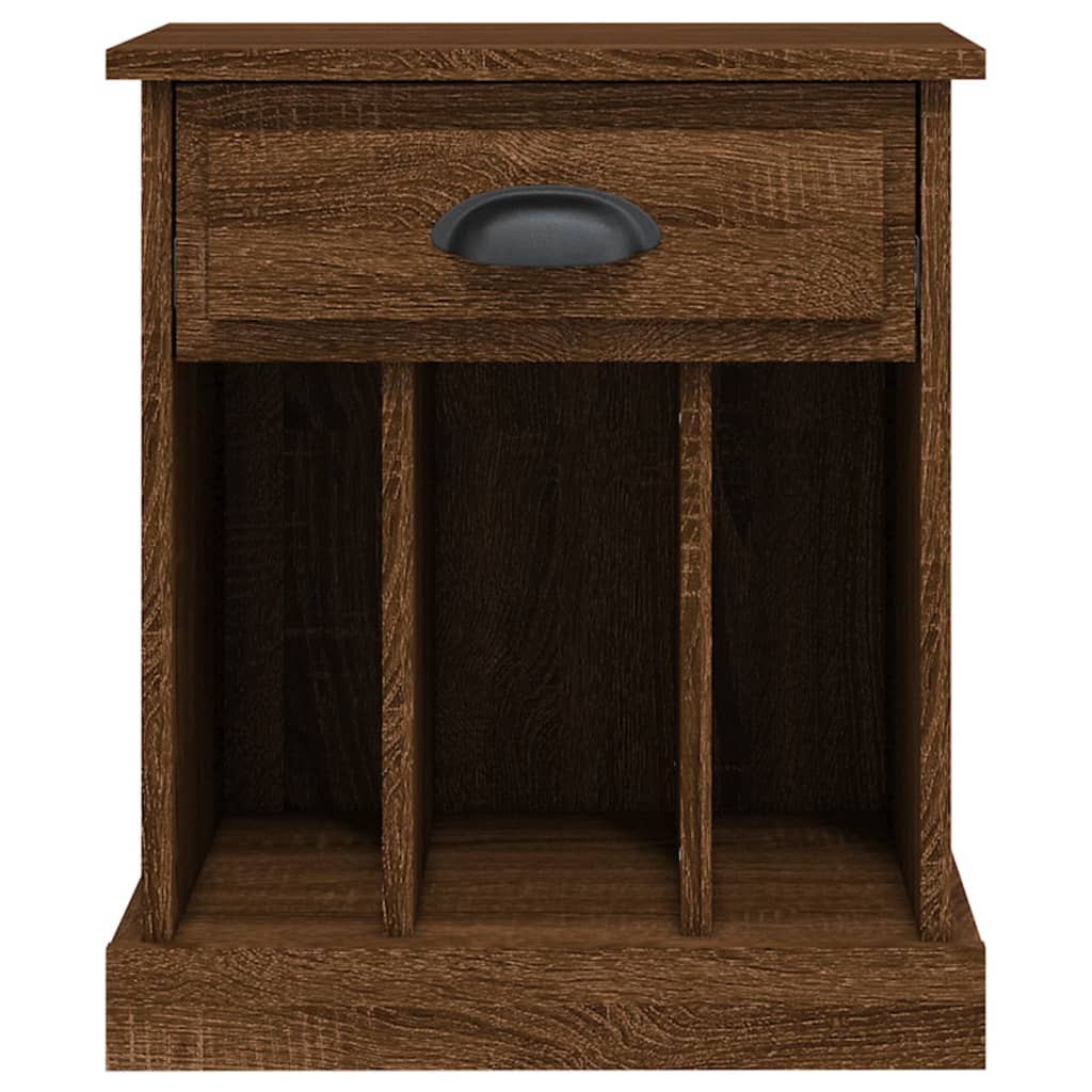 vidaXL Нощно шкафче, кафяв дъб, 43x36x50 см