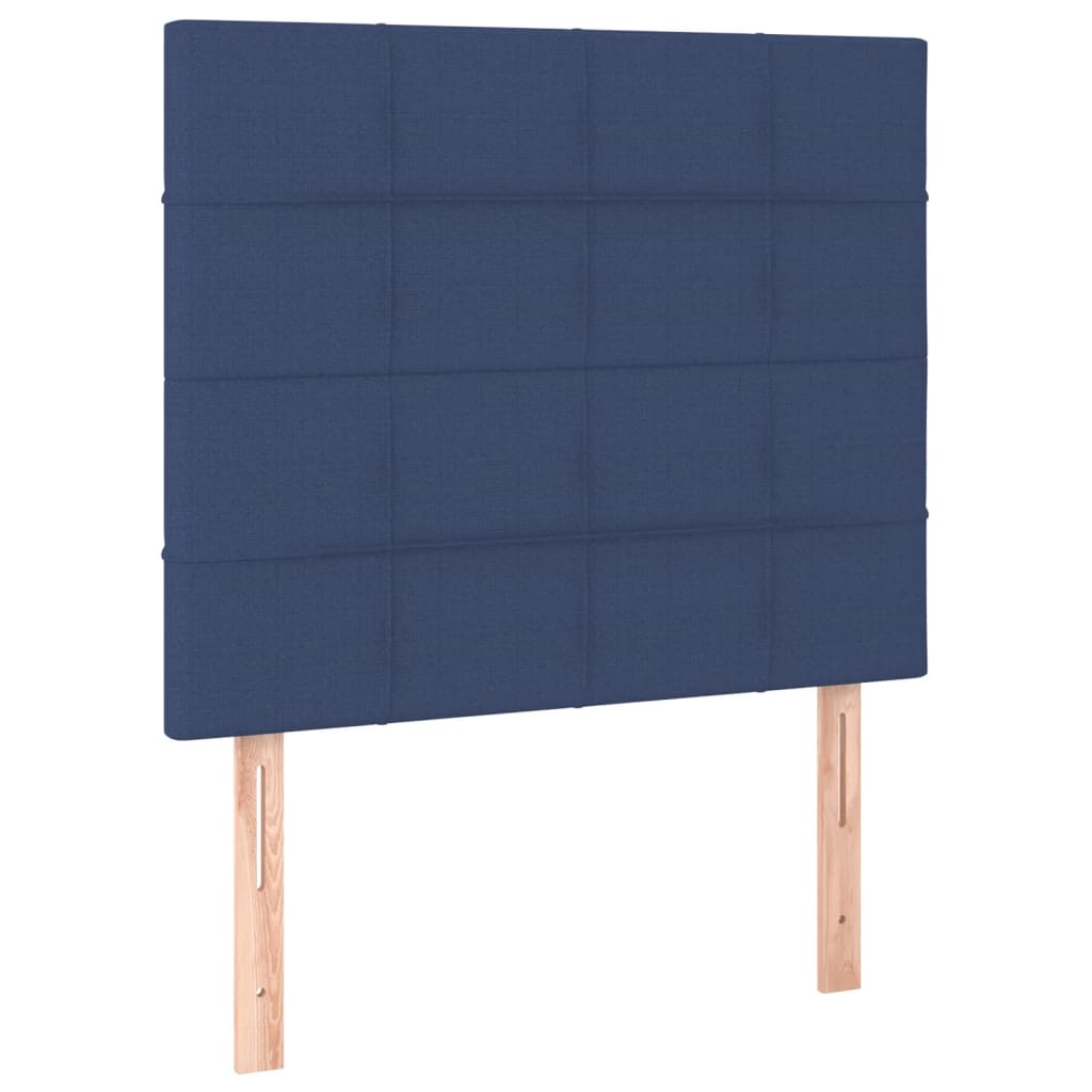 vidaXL Боксспринг легло с матрак, синьо, 100x200 см, плат