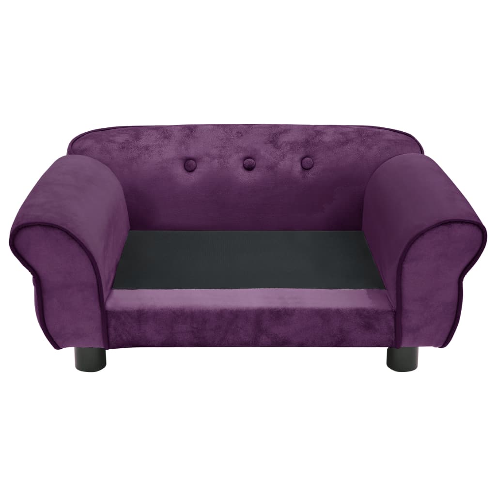 vidaXL Кучешки диван, бордо, 72x45x30 см, плюш
