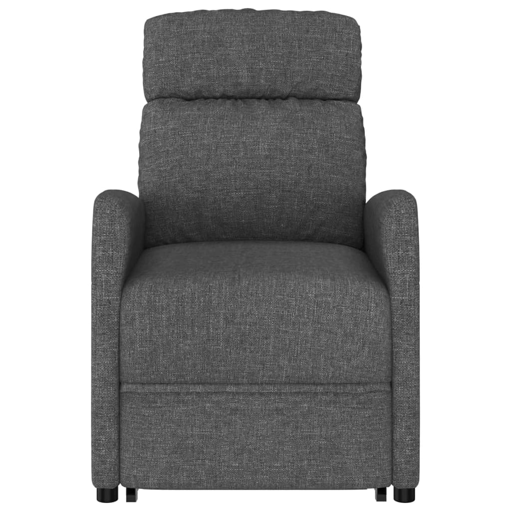 vidaXL Изправящ стол, тъмносив, текстил