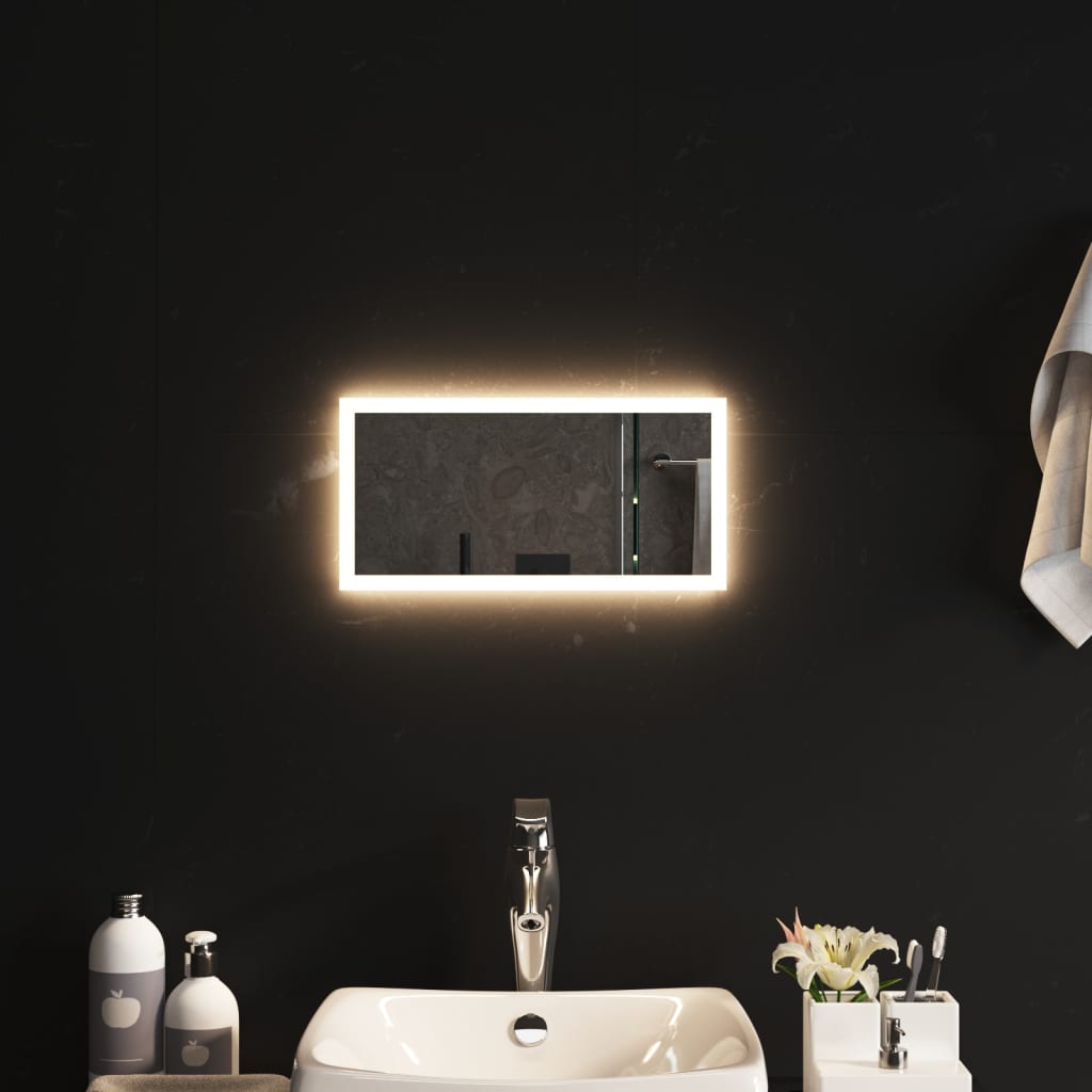 vidaXL LED огледало за баня, 40x20 см