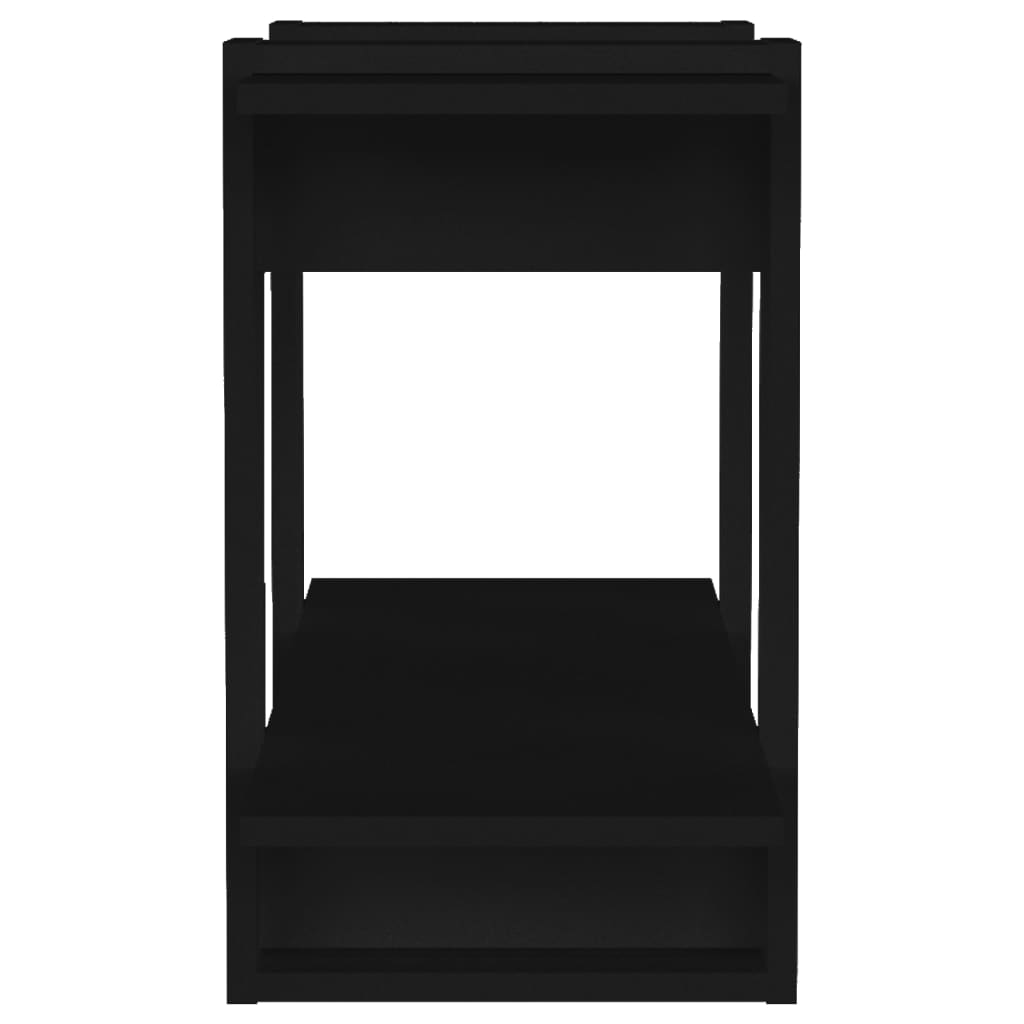 vidaXL Библиотека/разделител за стая, черна, 80x30x51 см