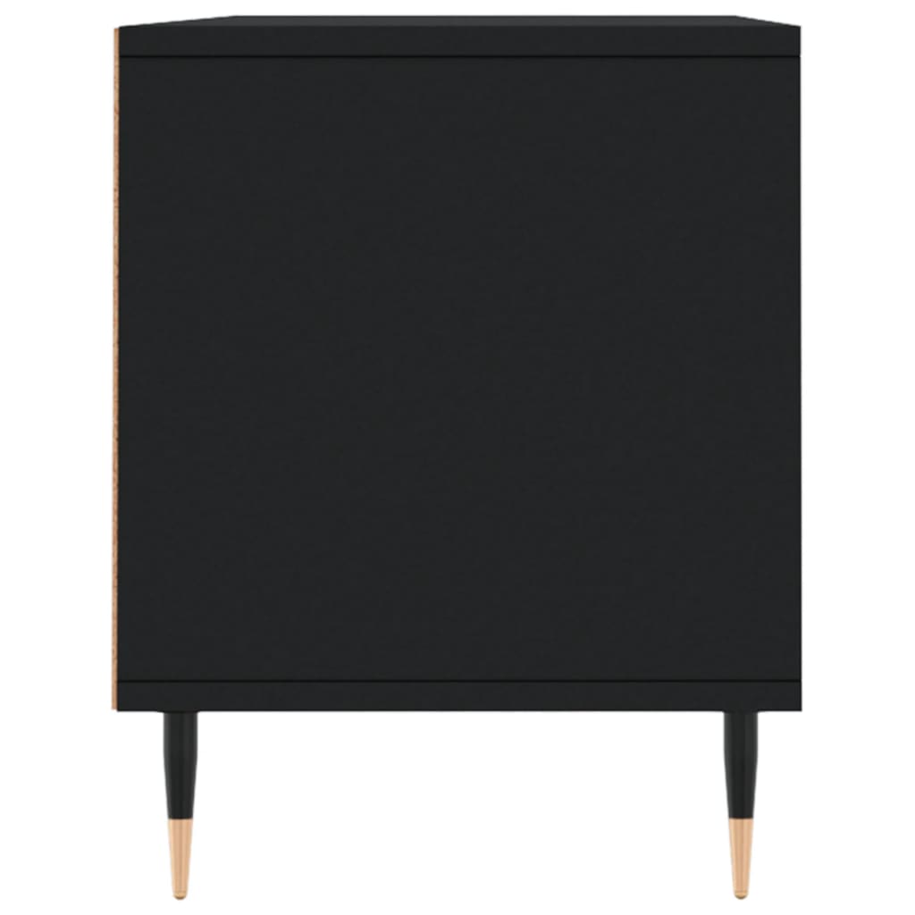 vidaXL ТВ шкаф, черен, 100x34,5x44,5 см, инженерно дърво