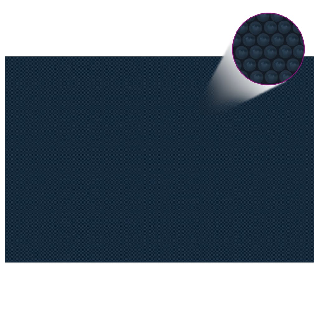 vidaXL Плаващо соларно покривало за басейн PE 300x200 см черно и синьо