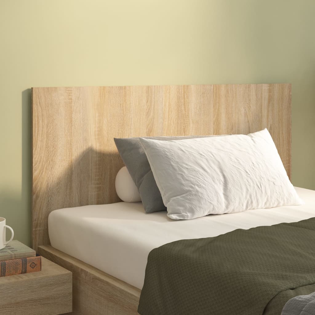 vidaXL Табла за легло, дъб сонома, 120x1,5x80 см, инженерно дървесина