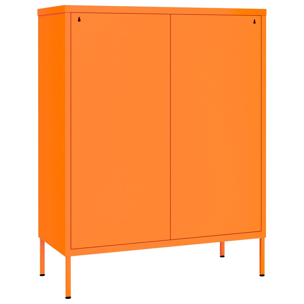 vidaXL Шкаф с чекмеджета, оранжев, 80х35х101,5 см, стомана