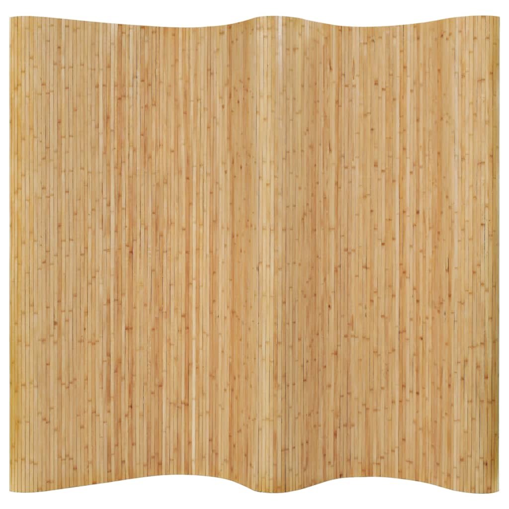 vidaXL Параван за стая, бамбук, 250x165 см, натурален цвят